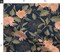 Chrysanthemum Florals Garden Hand Drawn Navy Blue Blush Pink Nature Peach Feminine Flowers Sage Green Large Scale Custom Printed Fabric by Spoonflower Various Fabrics by the Yard or Fat Quarter